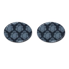 Dr Who Tardis Pattern Cufflinks (oval) by Tsamara