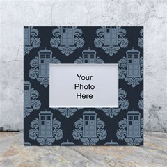 Dr Who Tardis Pattern White Box Photo Frame 4  X 6  by Tsamara