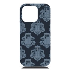 Dr Who Tardis Pattern Iphone 16 Pro Max Black Uv Print Pc Hardshell Case by Tsamara