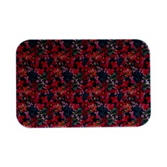 Red Flowers 2 Open Lid Metal Box (silver)   by DinkovaArt