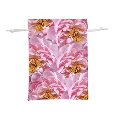 Peonies Nature Bloom Blossom Pink Lightweight Drawstring Pouch (s) by Tsamara