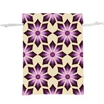 Pattern Design Star Snowflake Lightweight Drawstring Pouch (XL) Back