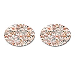 Mix Animal Faces Cufflinks (oval) by DinkovaArt
