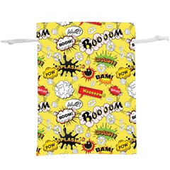 Cartoon Comics Pattern Lightweight Drawstring Pouch (xl) by Posterlux