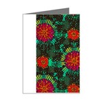 Mid Century Retro Floral 1970s 1960s Pattern 72 Mini Greeting Cards (Pkg of 8) Right