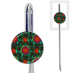 Mid Century Retro Floral 1970s 1960s Pattern 72 Book Mark by violetheavensky