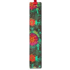 Mid Century Retro Floral 1970s 1960s Pattern 72 Large Book Marks by violetheavensky