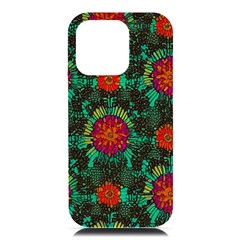 Mid Century Retro Floral 1970s 1960s Pattern 72 Iphone 16 Pro Max Black Uv Print Pc Hardshell Case by violetheavensky