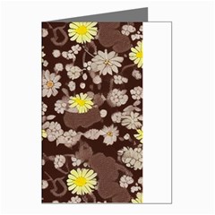 Mid Century Retro Floral 1970s 1960s Pattern 84 Greeting Cards (pkg Of 8) by violetheavensky