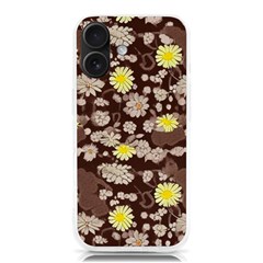 Mid Century Retro Floral 1970s 1960s Pattern 84 Iphone 16 Tpu Uv Print Case by violetheavensky