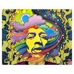 Psychedelic Rock Jimi Hendri 60  X 50  Premium Plush Fleece Blanket (medium) by Tsamara