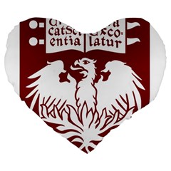 University Of Chicago Large 19  Premium Heart Shape Cushions by avitendut