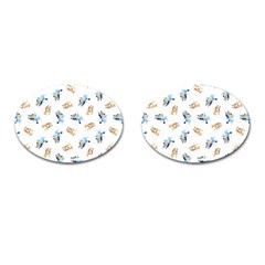 Bluey Pattern Cufflinks (oval) by avitendut