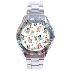 Bluey, Bluey Merch, Bluey Pattern, Bluey Bluey, Bingo, Bluey Design, Bluey Dog Stainless Steel Analogue Watch by avitendut