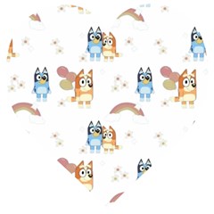 Bluey, Bluey Merch, Bluey Pattern, Bluey Bluey, Bingo, Bluey Design, Bluey Dog Wooden Puzzle Heart by avitendut