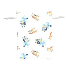 Bluey, Bluey Merch, Bluey Pattern, Bluey Bluey, Bingo, Bluey Design, Bluey Dog Lightweight Drawstring Pouch (l) by avitendut