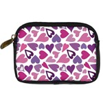 Heart Pattern Repetition Background Digital Camera Leather Case Front
