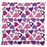 Heart Pattern Repetition Background Standard Premium Plush Fleece Cushion Case (One Side) Front