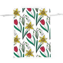 Flowers Bloom Pattern Spring Lightweight Drawstring Pouch (xl) by Tsamara