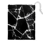 Dark Patch Art Crack Construction Drawstring Pouch (5XL) Front