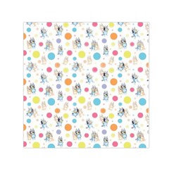 Bluey, Bluey Merch, Bluey Pattern, Bluey Bluey, Bingo, Bluey Design, Bluey Dog 30  X 30  Large Square Satin Scarf by avitendut