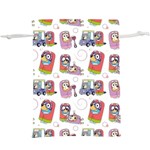 Bluey, Bluey merch, Bluey pattern, Bluey Bluey, bingo, Bluey design, bluey dog Lightweight Drawstring Pouch (XL) Front