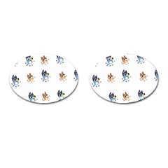 Bluey, Bluey Merch, Bluey Pattern, Bluey Bluey, Bingo, Bluey Design, Bluey Dog Cufflinks (oval) by avitendut