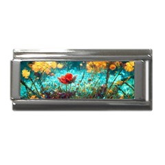 Flowers Detail Painting Nature Superlink Italian Charm (9mm) by Anend