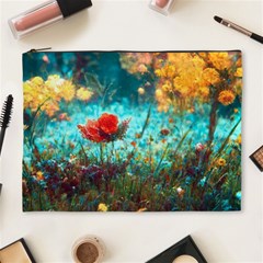 Flowers Detail Painting Nature Cosmetic Bag (xl) by Anend