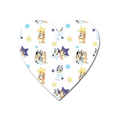 Bluey, Bluey Merch, Bluey Pattern, Bluey Bluey, Bingo, Bluey Design, Bluey Dog Heart Magnet by avitendut