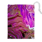 Magenta waves Drawstring Pouch (4XL) Front