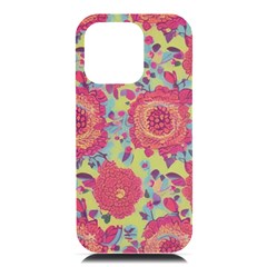 Mid Century Retro Floral 1970s 1960s Pattern 82 Iphone 16 Pro Max Black Uv Print Pc Hardshell Case by violetheavensky