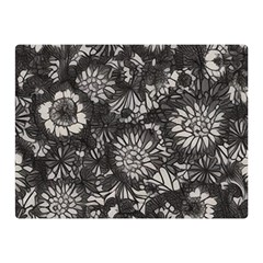 Mid Century Retro Floral 1970s 1960s Pattern 71 35  X 27  Two Sides Premium Plush Fleece Blanket (mini) by violetheavensky