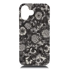Mid Century Retro Floral 1970s 1960s Pattern 71 Iphone 16 Plus Black Uv Print Pc Hardshell Case by violetheavensky