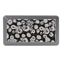 Mid Century Retro Floral 1970s 1960s Pattern 86 Memory Card Reader (mini) by violetheavensky