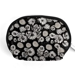 Mid Century Retro Floral 1970s 1960s Pattern 86 Accessory Pouch (medium) by violetheavensky