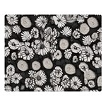 Mid Century Retro Floral 1970s 1960s Pattern 86 80  x 56  Premium Plush Fleece Blanket (Large) 80 x60  Blanket Front