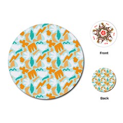 Design Pattern Seamless Tropical Playing Cards Single Design (round) by Tsamara