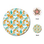 Design Pattern Seamless Tropical Playing Cards Single Design (Round) Front