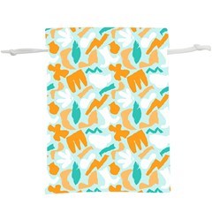 Design Pattern Seamless Tropical Lightweight Drawstring Pouch (xl) by Tsamara