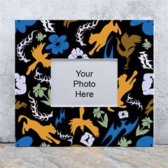 Pattern Design Seamless Texture White Wall Photo Frame 5  X 7  by Tsamara