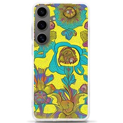 Mid Century Retro Floral 1970s 1960s Pattern 60 Samsung Galaxy S24 Ultra 6 9 Inch Tpu Uv Case by violetheavensky