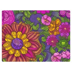 Mid Century Retro Floral 1970s 1960s Pattern 55 40  X 30  Premium Plush Fleece Blanket (extra Small) by violetheavensky
