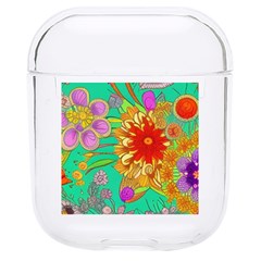 Mid Century Retro Floral 1970s 1960s Pattern 58 Hard Pc Airpods 1/2 Case by violetheavensky