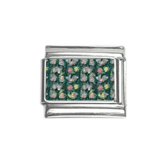 Mid Century Retro Floral 1970s 1960s Pattern 62 Italian Charm (9mm) by violetheavensky