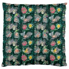 Mid Century Retro Floral 1970s 1960s Pattern 62 Standard Premium Plush Fleece Cushion Case (two Sides) by violetheavensky