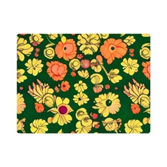 Mid Century Retro Floral 1970s 1960s Pattern 68 35  X 27  Premium Plush Fleece Blanket (mini) by violetheavensky