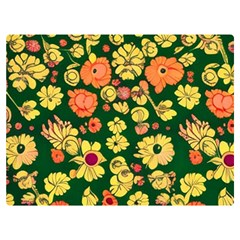Mid Century Retro Floral 1970s 1960s Pattern 68 40  X 30  Two Sides Premium Plush Fleece Blanket (baby Size) by violetheavensky