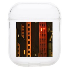 Sci-fi Futuristic Science Fiction City Neon Scene Artistic Technology Machine Fantasy Gothic Town Bu Soft Tpu Airpods 1/2 Case by Posterlux