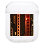 Sci-fi Futuristic Science Fiction City Neon Scene Artistic Technology Machine Fantasy Gothic Town Bu Soft TPU AirPods 1/2 Case Front